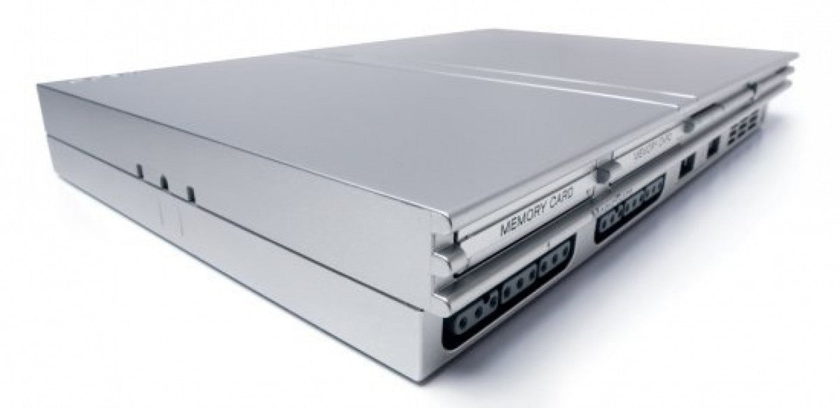 PlayStation 2 Slim Console (PS2) [Silver][JP Import - plays Japanese Games ONLY] – Good Condition