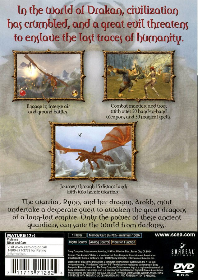 Drakan: The Ancients' Gates – PlayStation 2 (PS2)