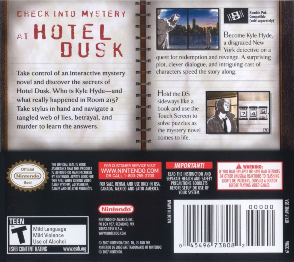 Hotel Dusk Room 215 – Nintendo DS (DS)