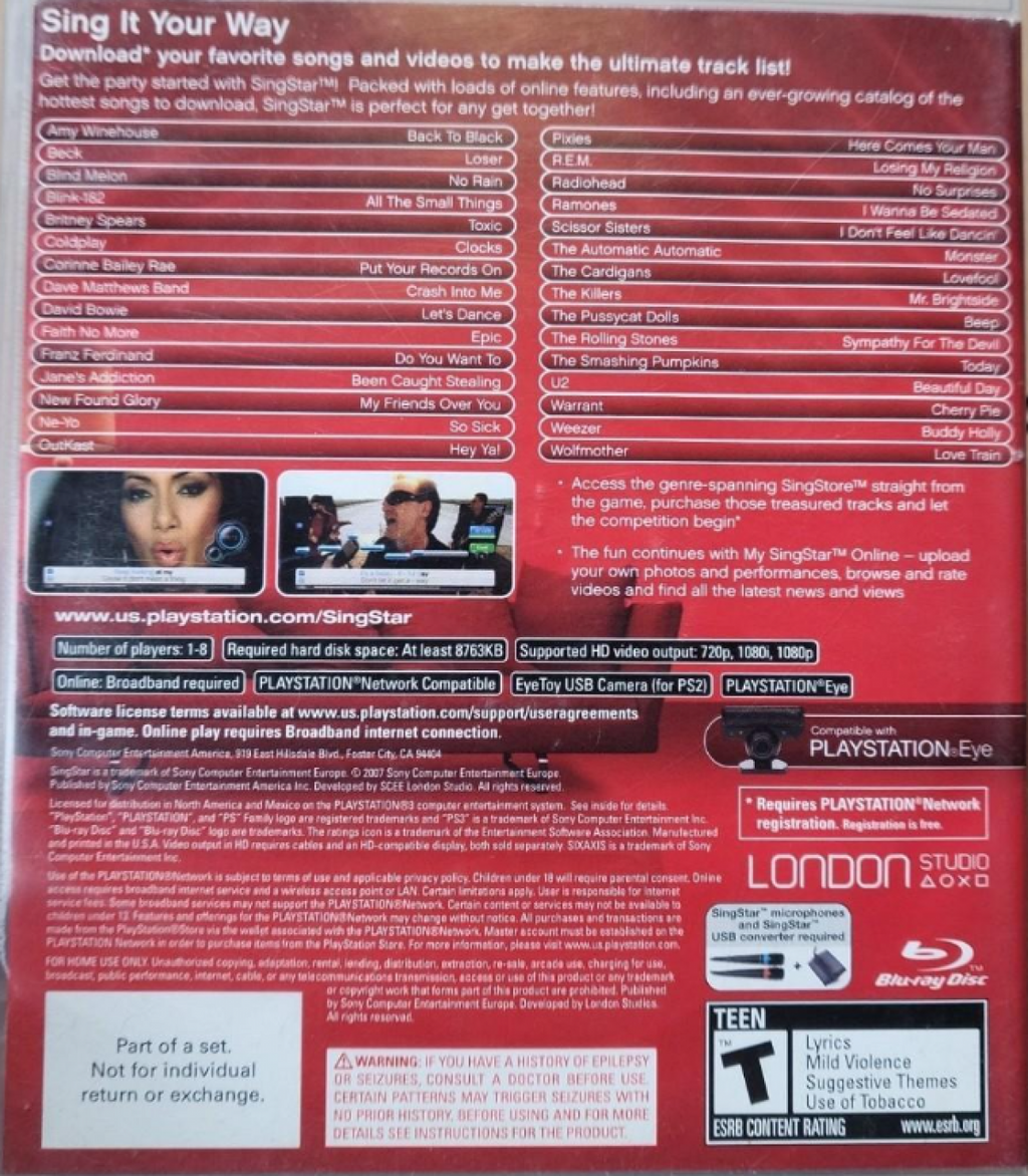 SingStar – PlayStation 3 (PS3)