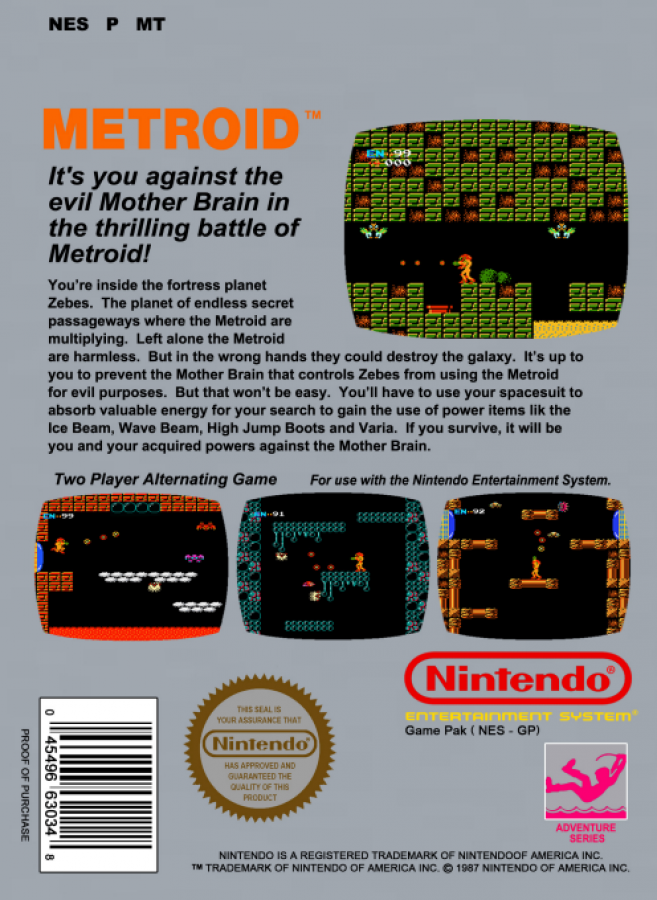 Metroid – Nintendo Entertainment System (NES)