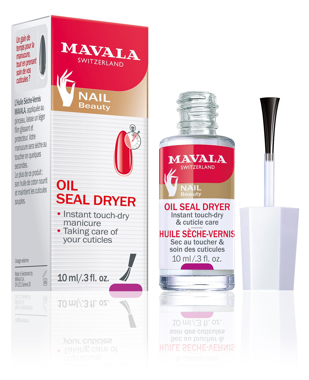 Mavala Nail Care Oil - Quick Dry Nail Polish & Moisturizing Cuticle Oil for Dry Nails - 10ml