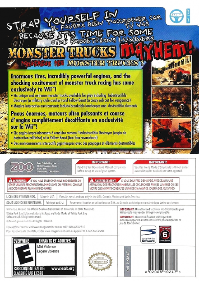 Monster Trucks Mayhem – Nintendo Wii (Wii)