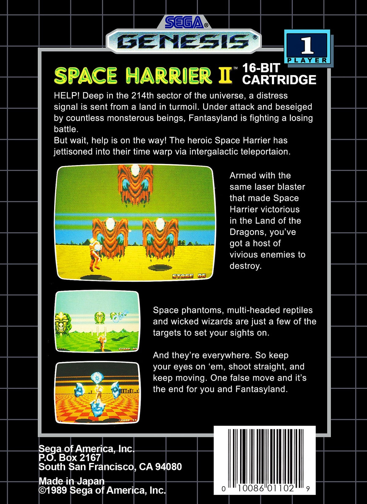 Space Harrier II – Sega Genesis (GEN)