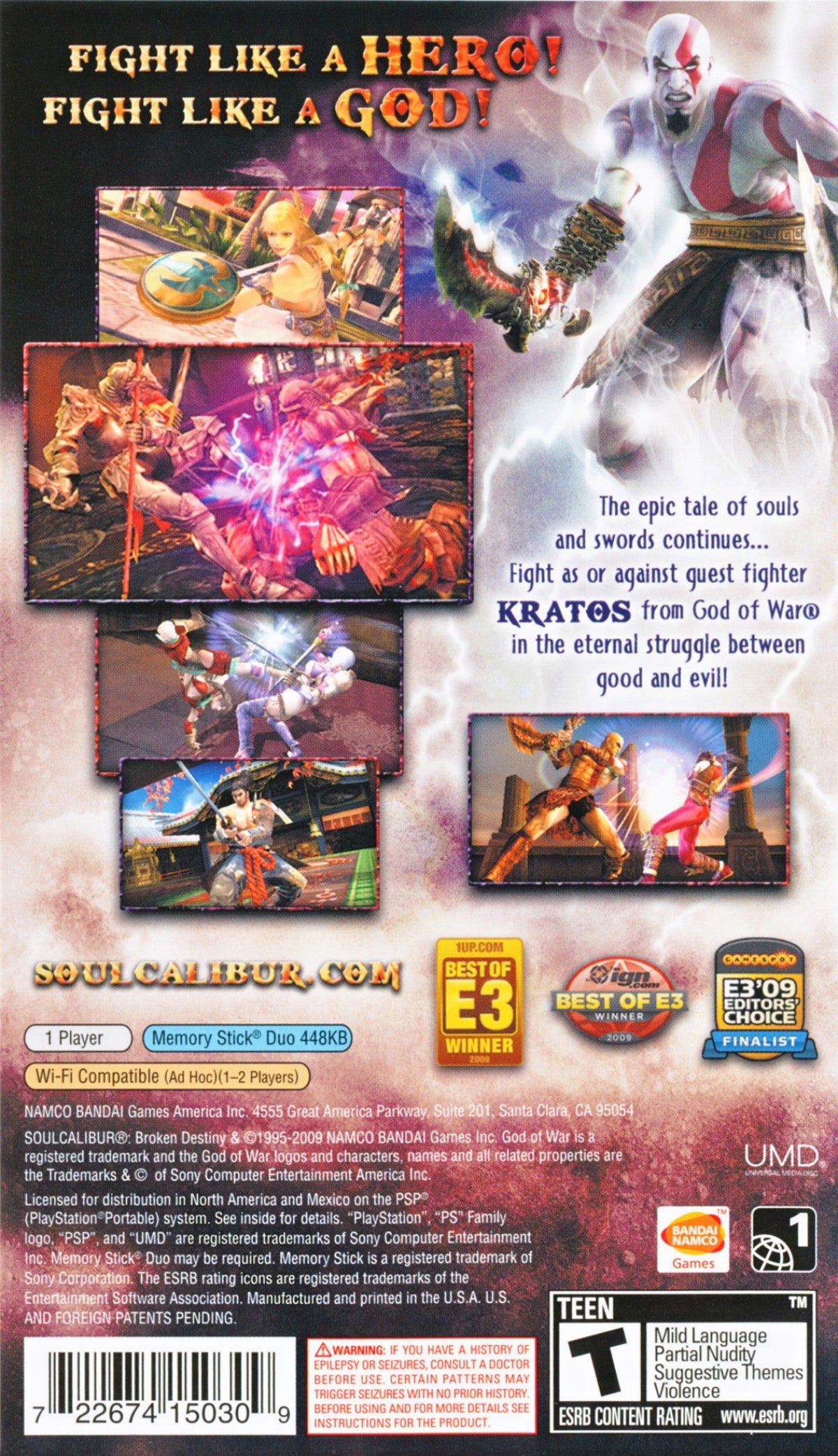 Soul Calibur: Broken Destiny – PlayStation Portable (PSP)