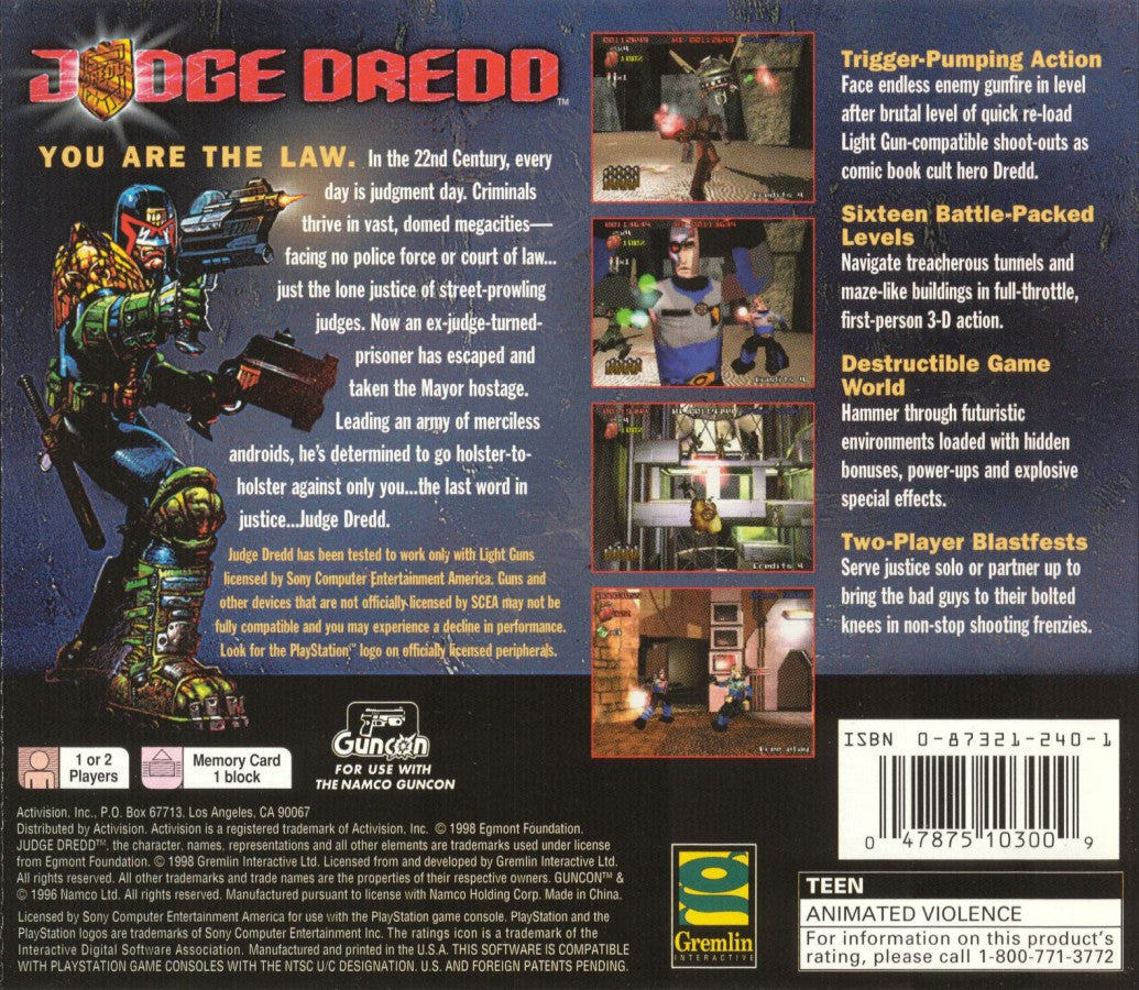 Judge Dredd – PlayStation 1 (PS1)
