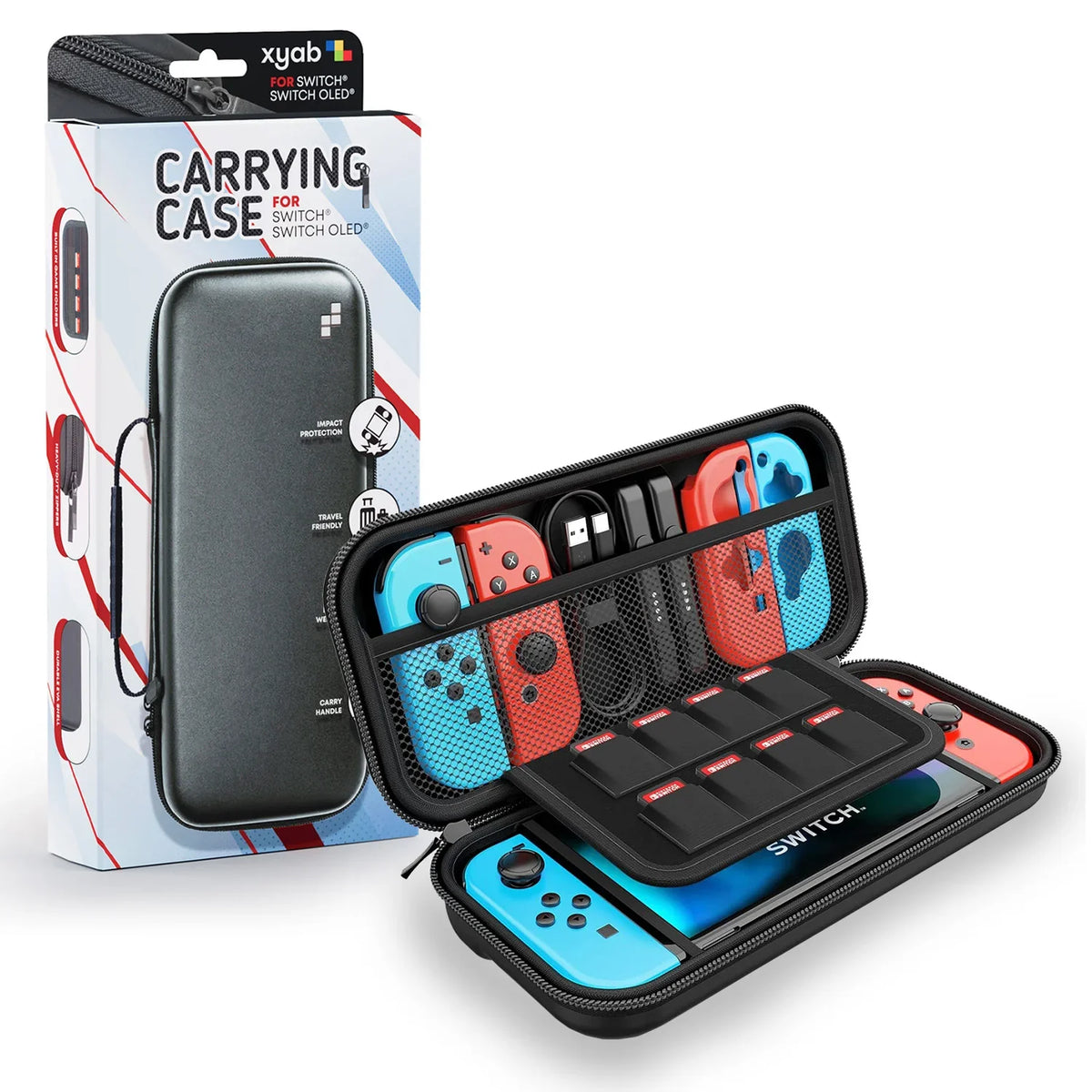 Travel Hard Shell Carrying Case (Black) for Nintentendo Switch & Switch OLED – Nintendo Switch Accessory (NS)
