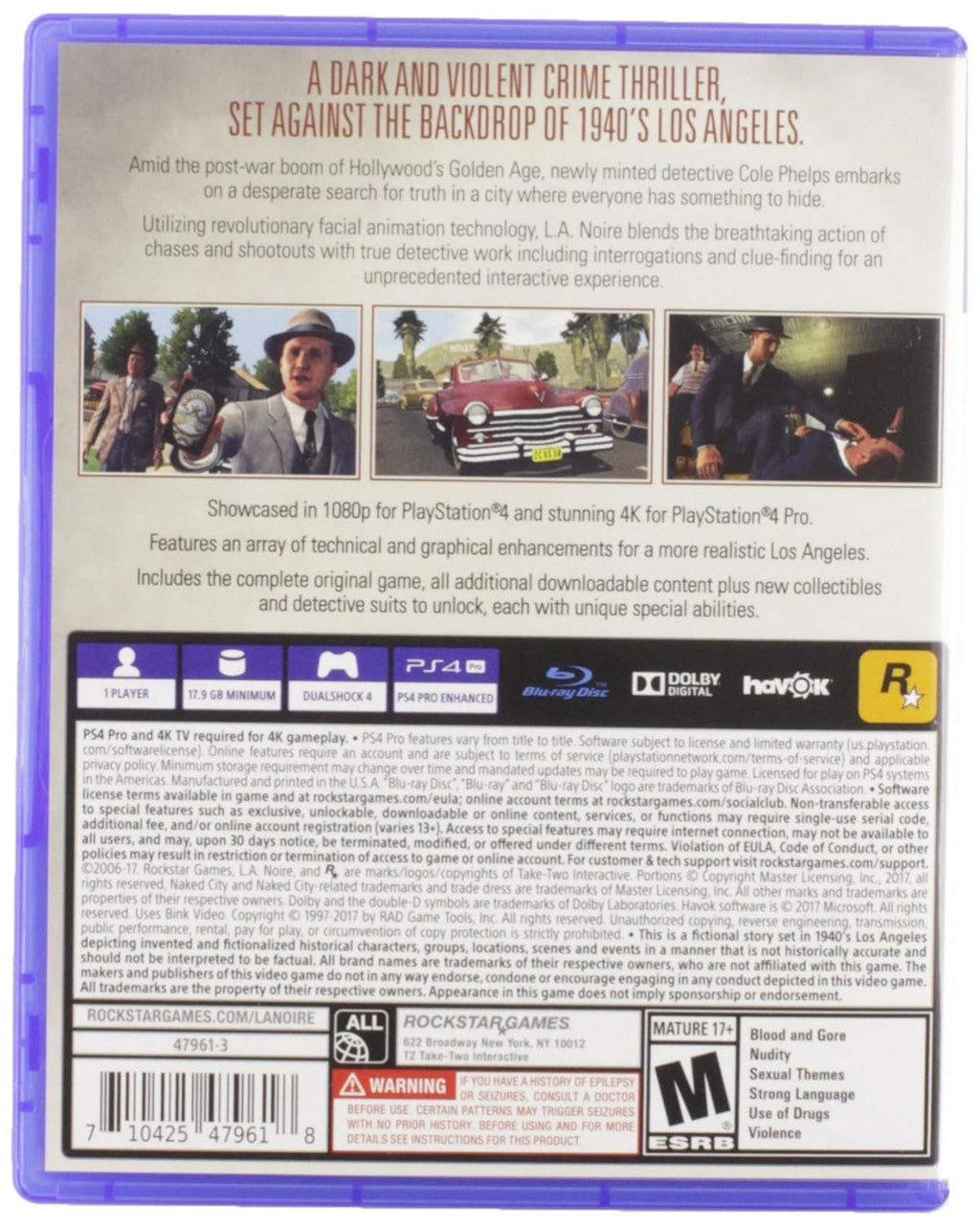 L.A. Noire – PlayStation 4 (PS4)