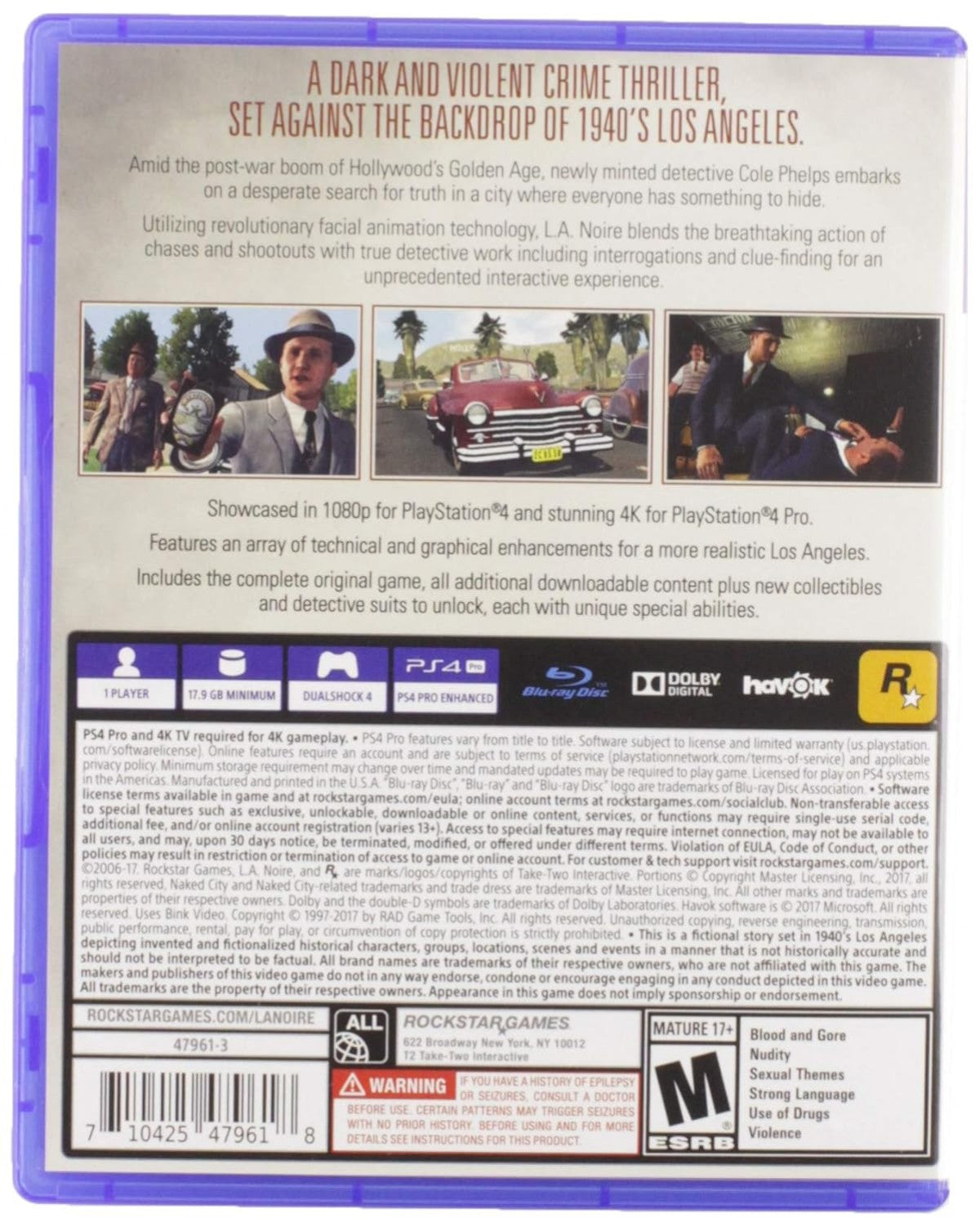 L.A. Noire – PlayStation 4 (PS4)