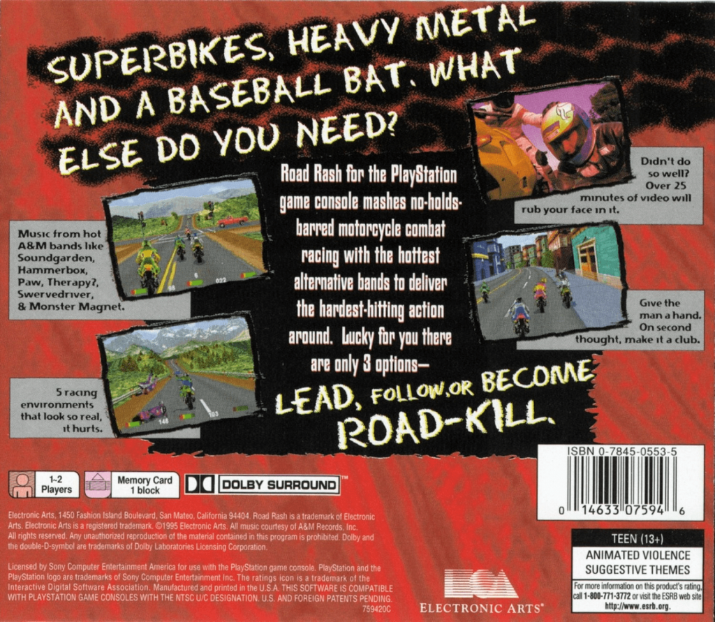 Road Rash – PlayStation 1 (PS1)