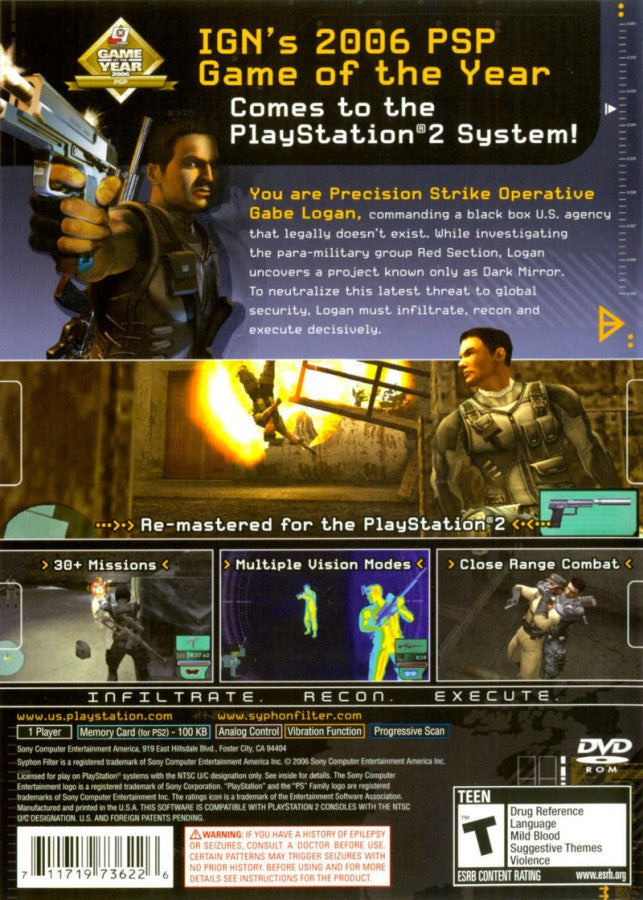 Syphon Filter: Dark Mirror – PlayStation 2 (PS2)
