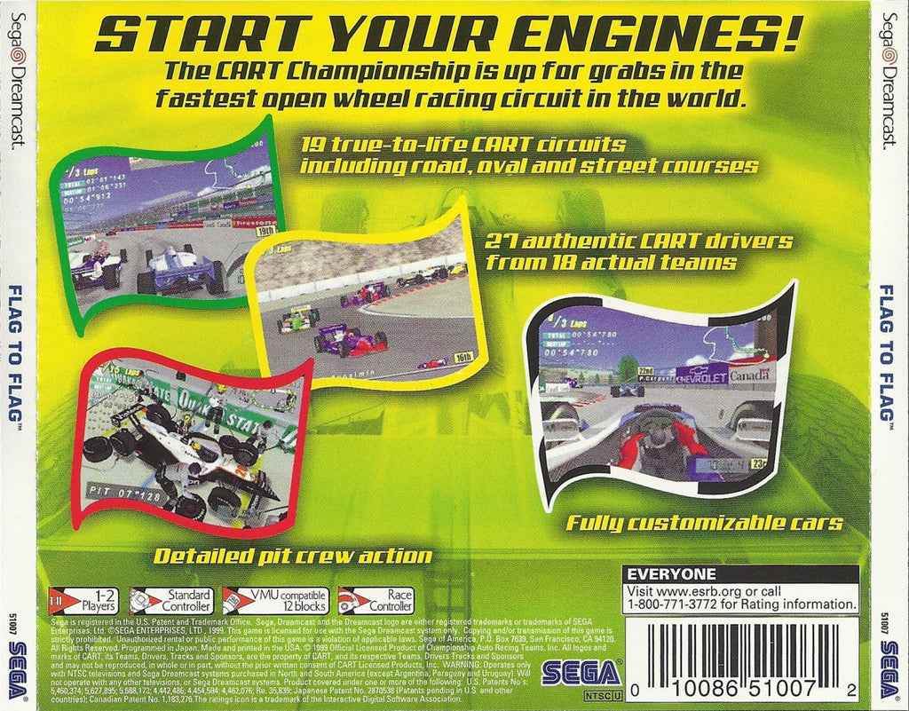 Cart: Flag to Flag – Sega Dreamcast (DC)
