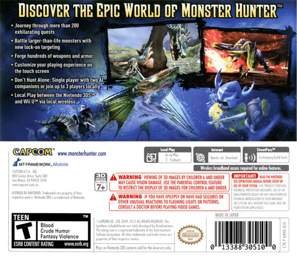 Monster Hunter 3: Ultimate – Nintendo 3DS (3DS)