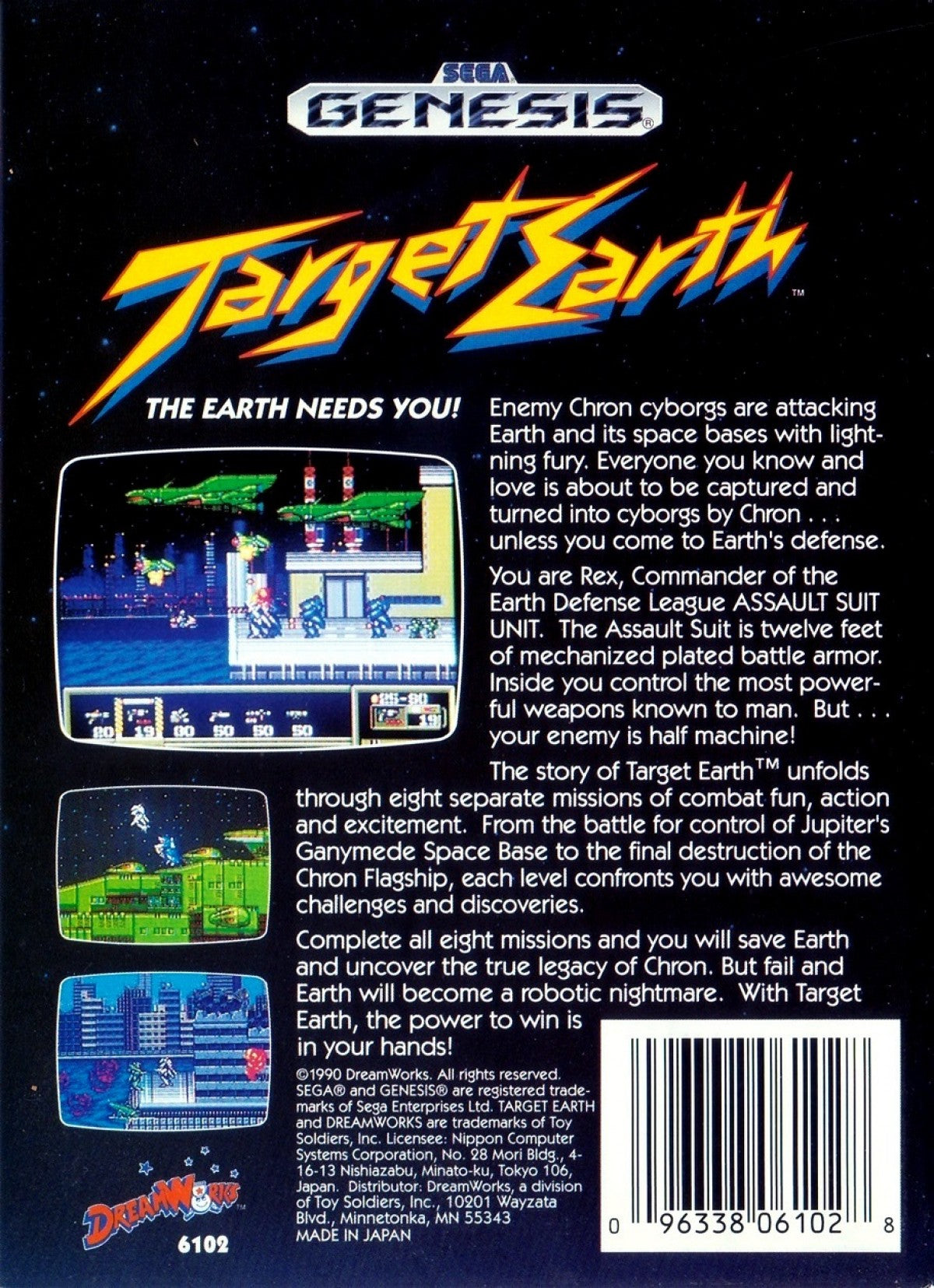 Target Earth – Sega Genesis (GEN)