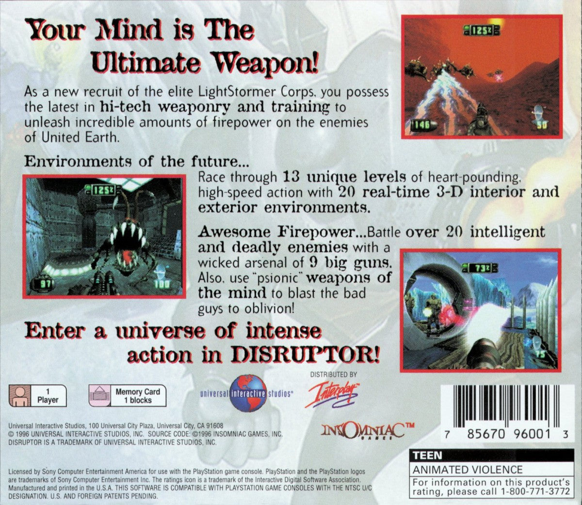 Disruptor – PlayStation 1 (PS1)