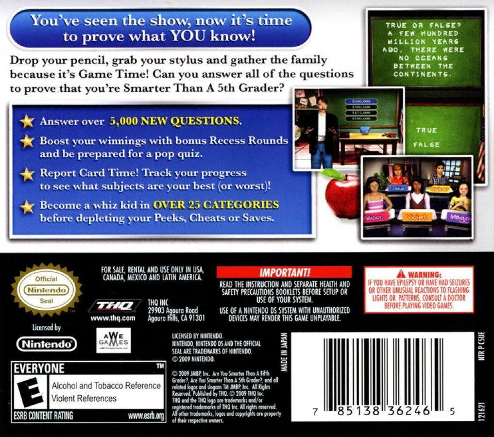 Are You Smarter Than A 5th Grader? Game Time — Nintendo DS (DS)