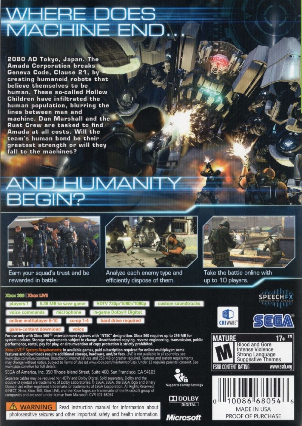 Binary Domain – Xbox 360 (X360)