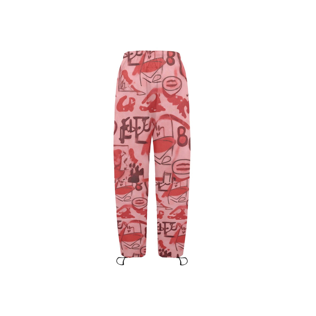 Pink Graffiti Scribbles Women's Quick Dry Sweatpants — Designs By Kiekie Signature Collection