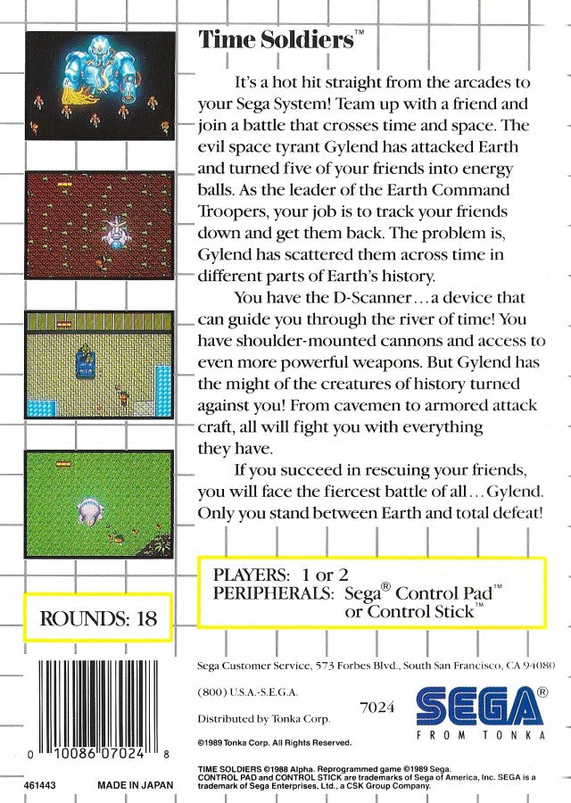 Time Soldiers – Sega Master System (SMS)