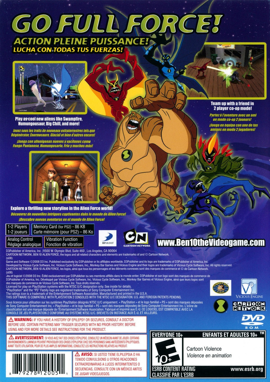 Ben 10: Alien Force – PlayStation 2 (PS2)