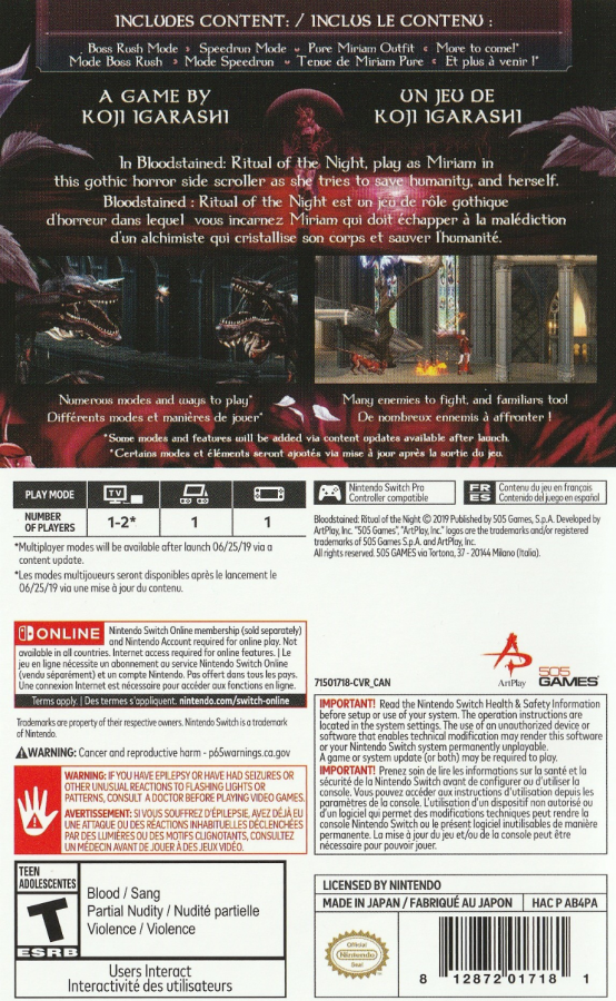 Bloodstained: Ritual of the Night – Nintendo Switch (NS)