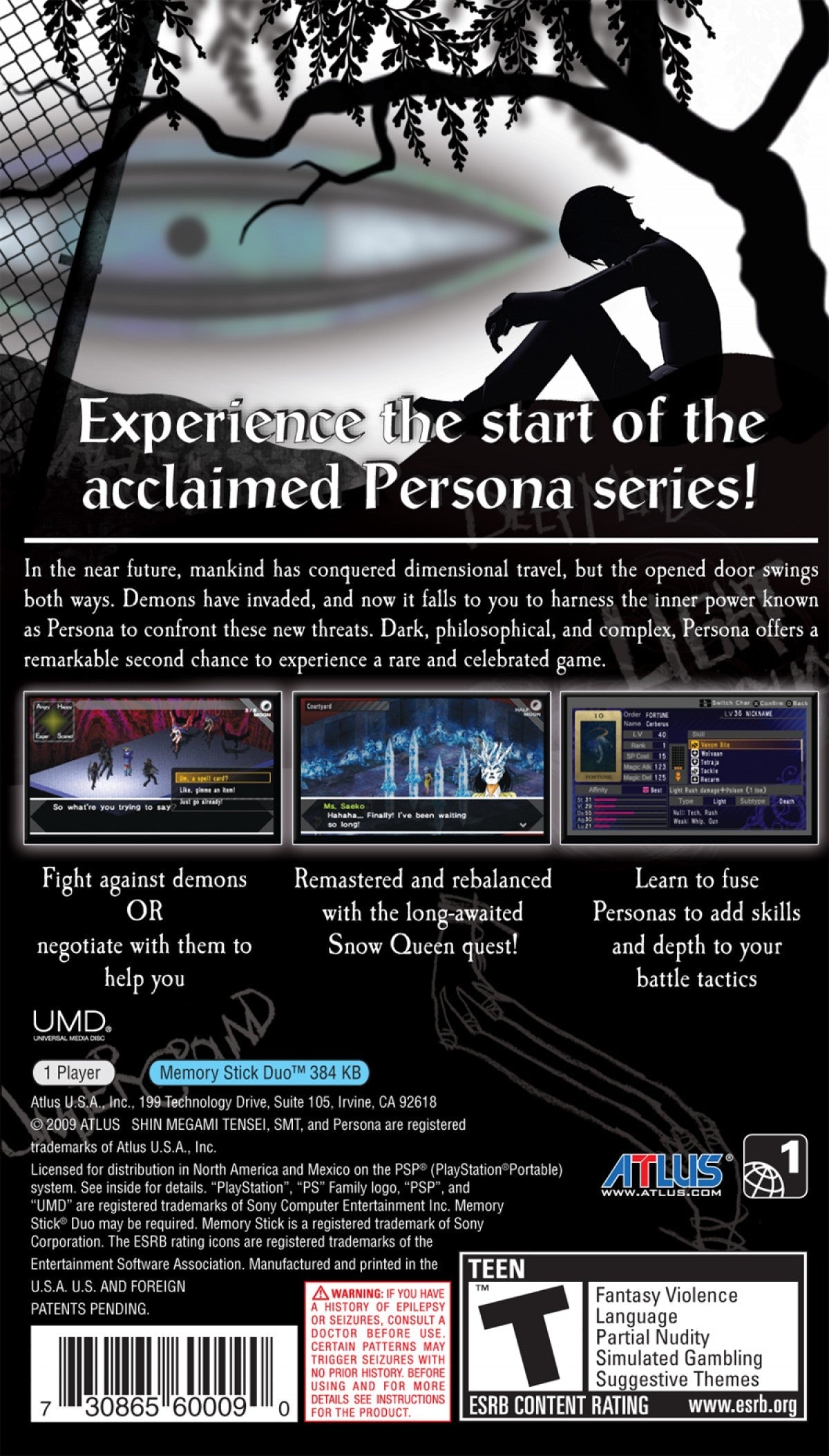 Shin Megami Tensei: Persona – PlayStation Portable (PSP)