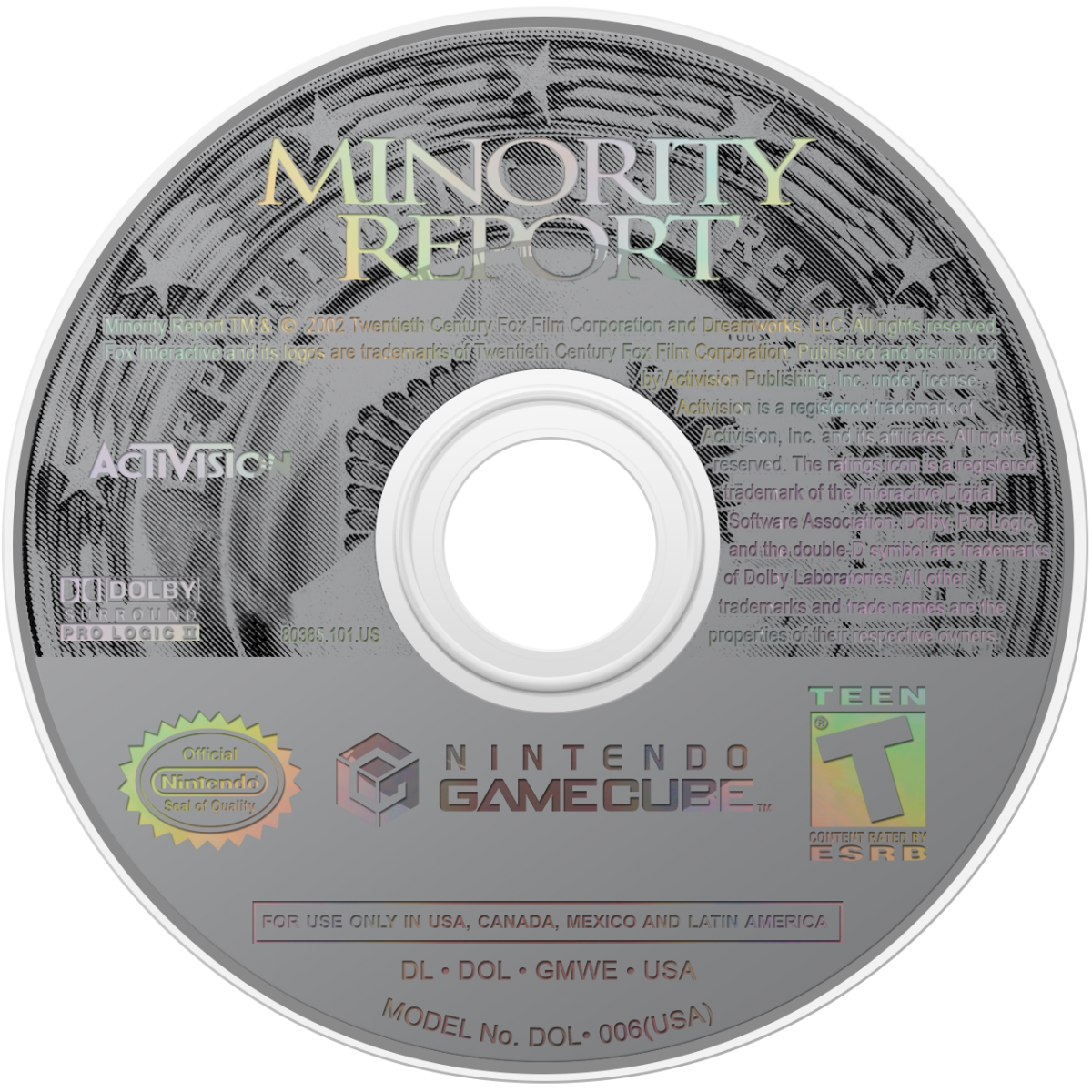 Minority Report: Everybody Runs – GameCube (GC)