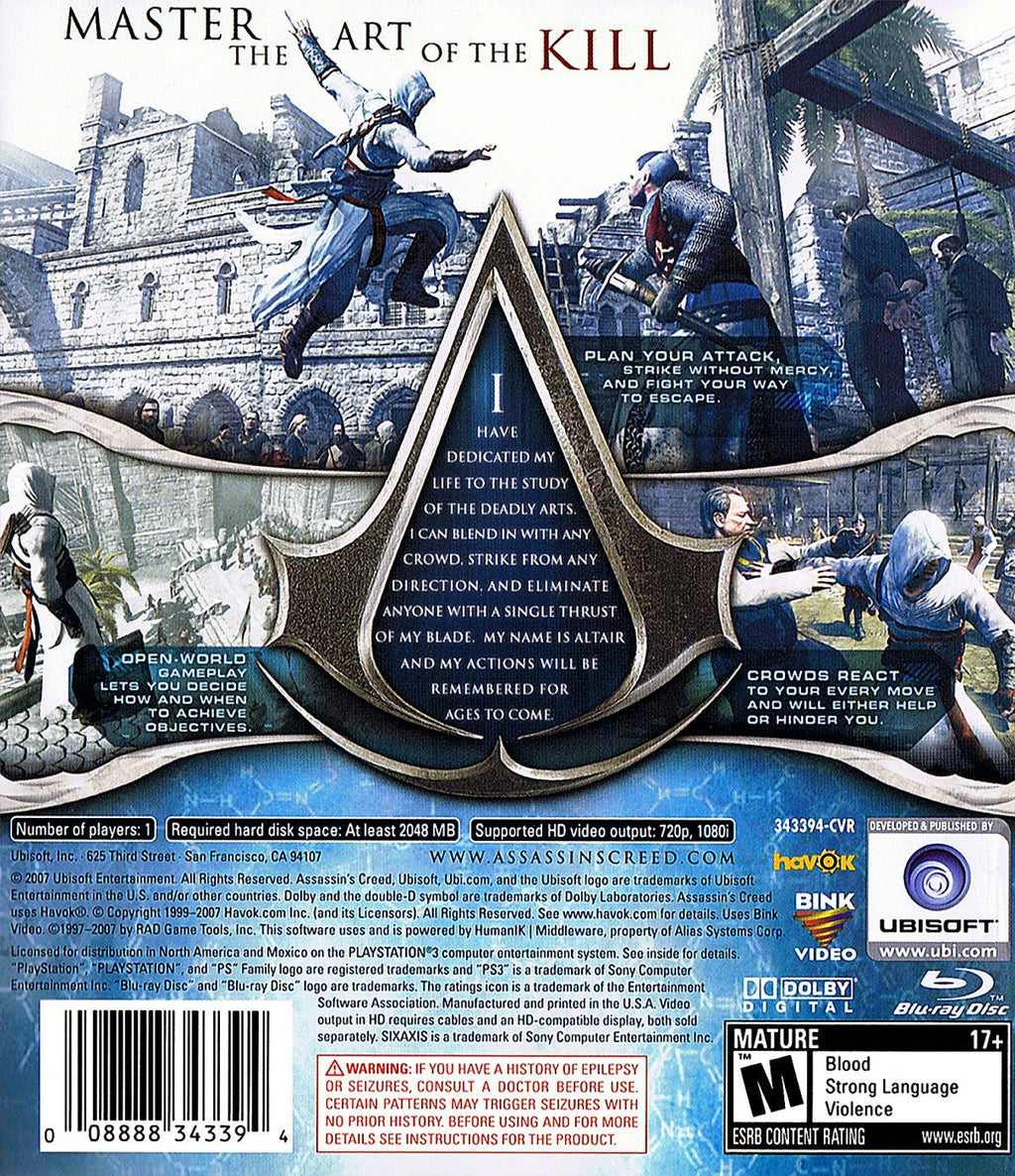 Assassin's Creed – PlayStation 3 (PS3)