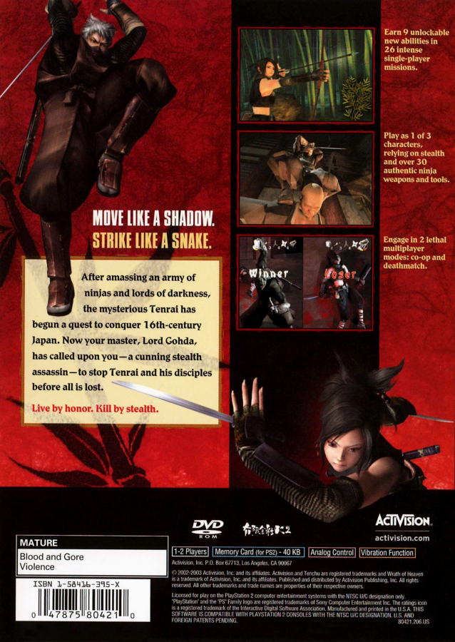 Tenchu: Wrath of Heaven – PlayStation 2 (PS2)