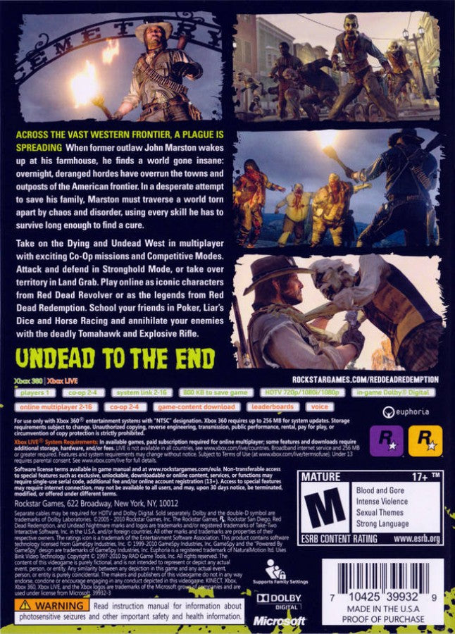 Red Dead Redemption Undead Nightmare – Xbox 360 (X360)