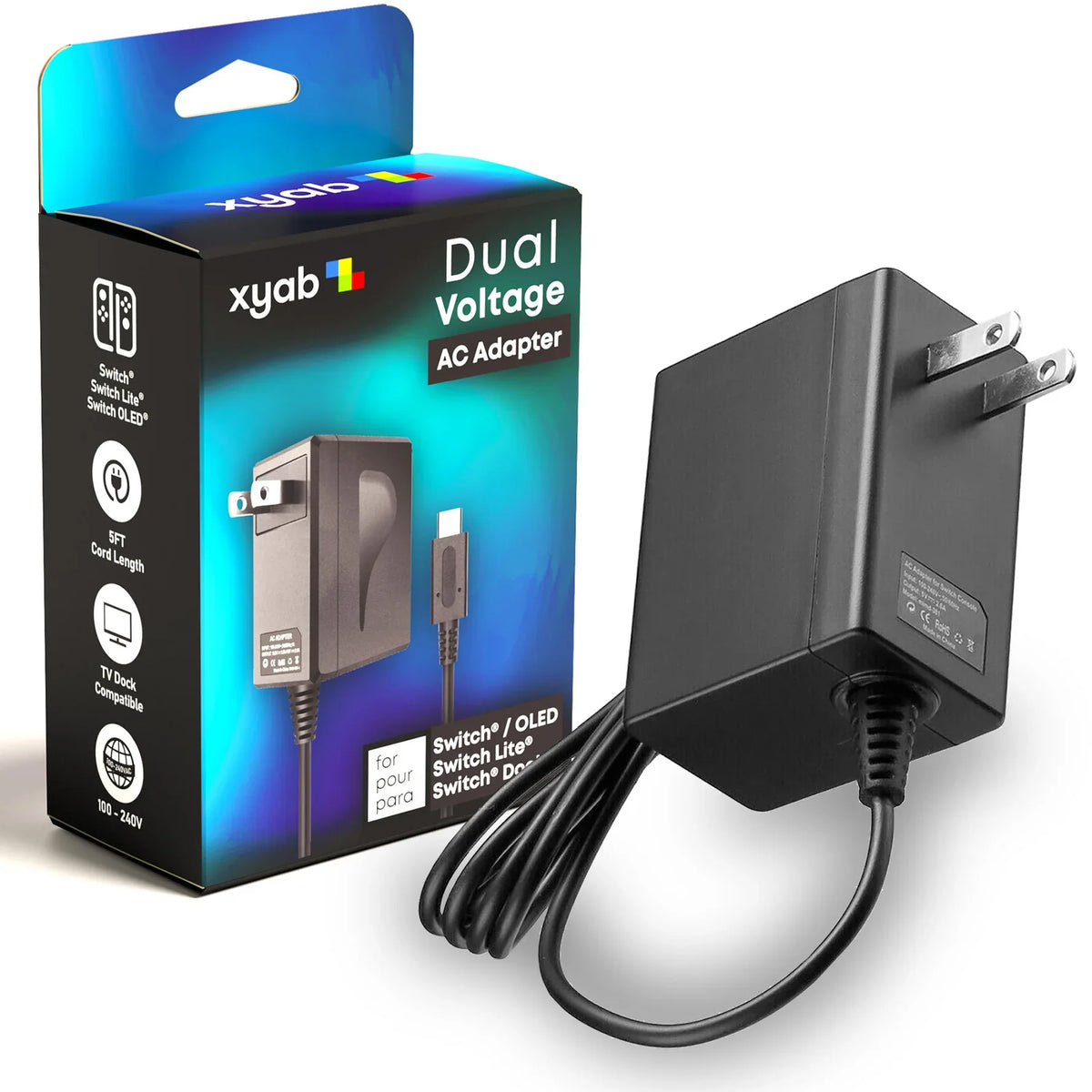 Nintendo Switch USB-C Power Adapter [Black] – Nintendo Switch Accessory (NS)