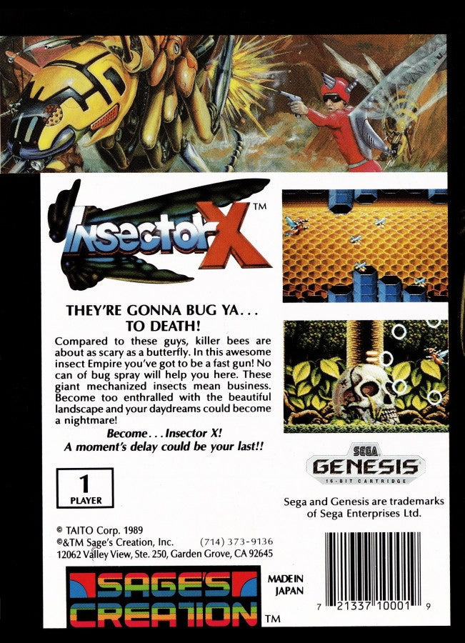 Insector X – Sega Genesis (GEN)