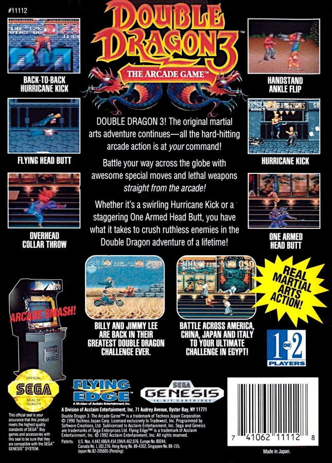 Double Dragon III: The Arcade Game – Sega Genesis (GEN)