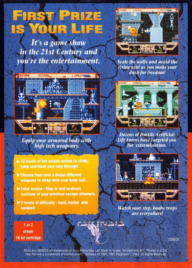 Fatal Rewind: Killing Game Show – Sega Genesis (GEN)