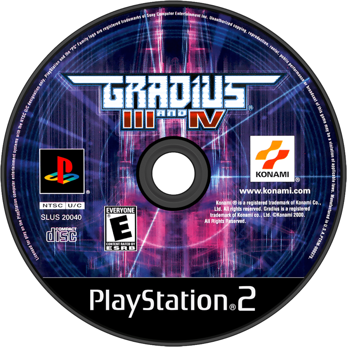 Gradius III and IV – PlayStation 2 (PS2)