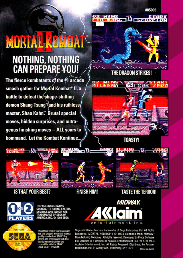 Mortal Kombat II – Sega Game Gear (GG)