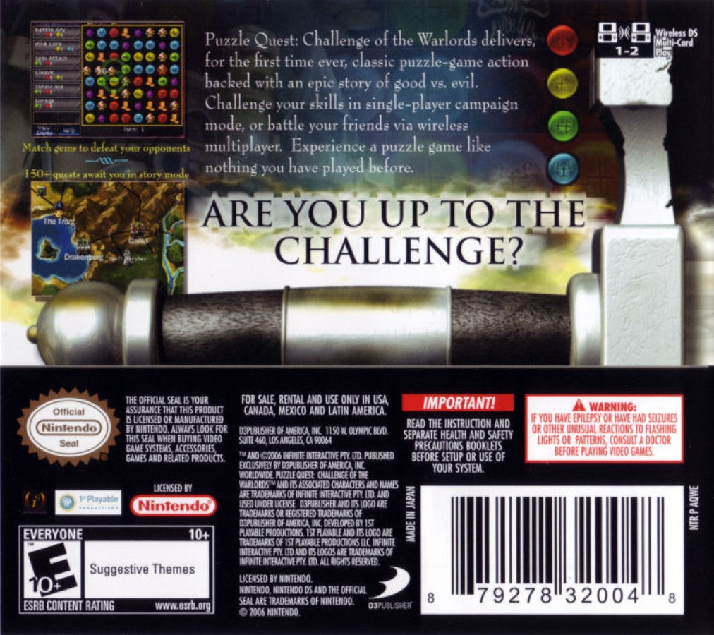 Puzzle Quest: Challenge of the Warlords – Nintendo DS (DS)