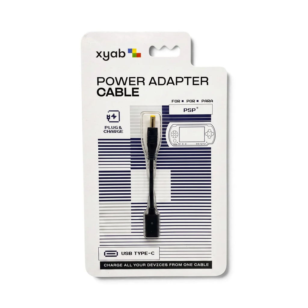 PlayStation Portable 1000/2000/3000 USB-C Power Cable Adapter — PSP Accessory