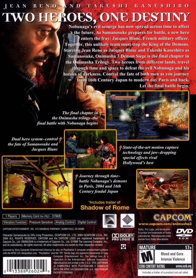 Onimusha 3: Demon Siege – PlayStation 2 (PS2)