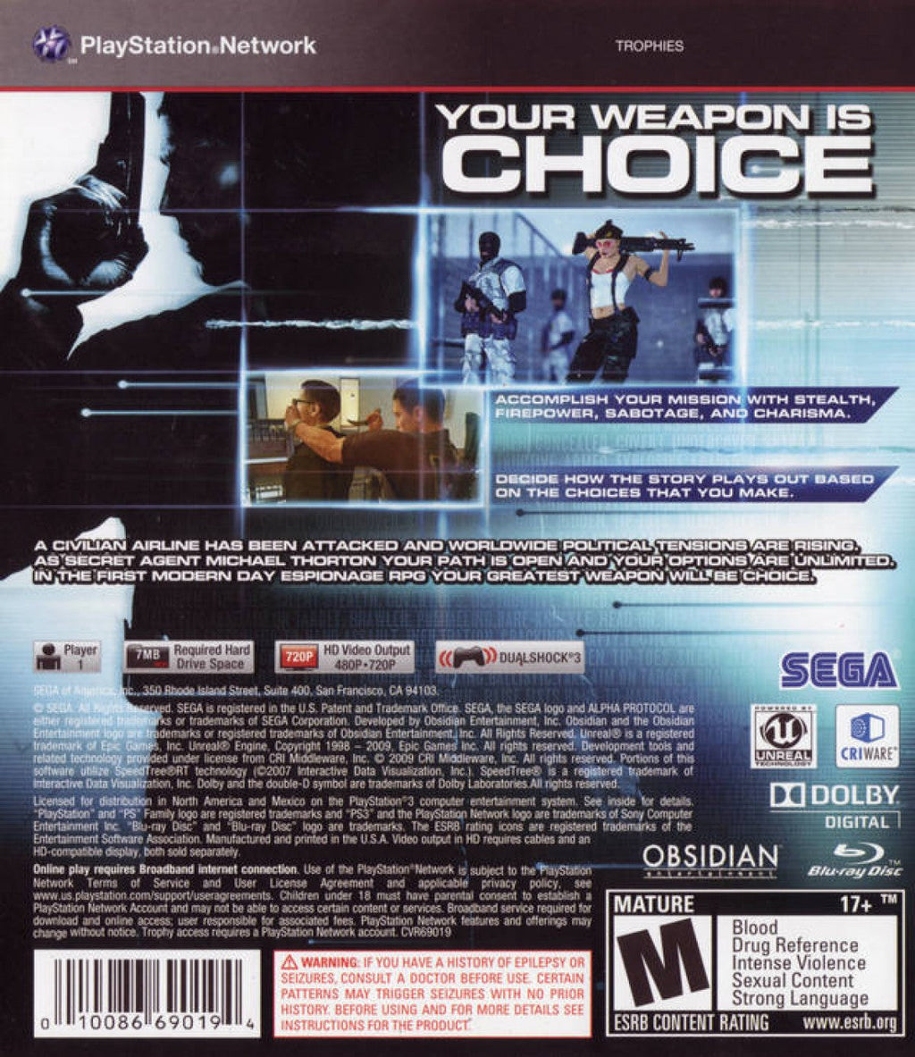 Alpha Protocol: The Espionage RPG – PlayStation 3 (PS3)