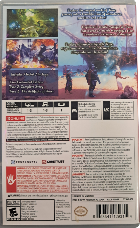 Trine Series 1-3 – Nintendo Switch (NS)
