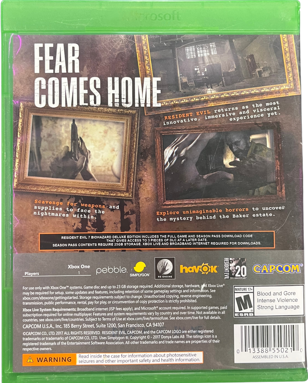 Resident Evil 7: Biohazard [Deluxe Edition] – Xbox One (XONE)