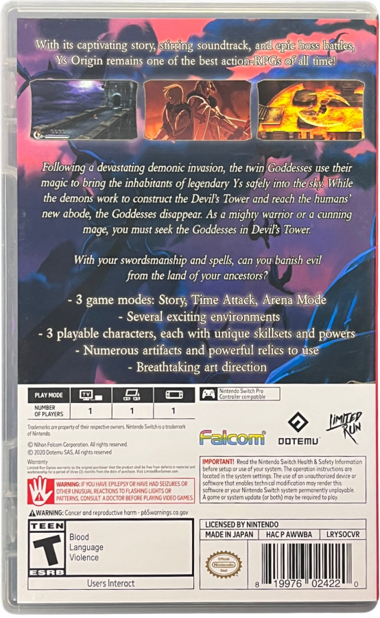 Ys X: Origins – Nintendo Switch (NS)