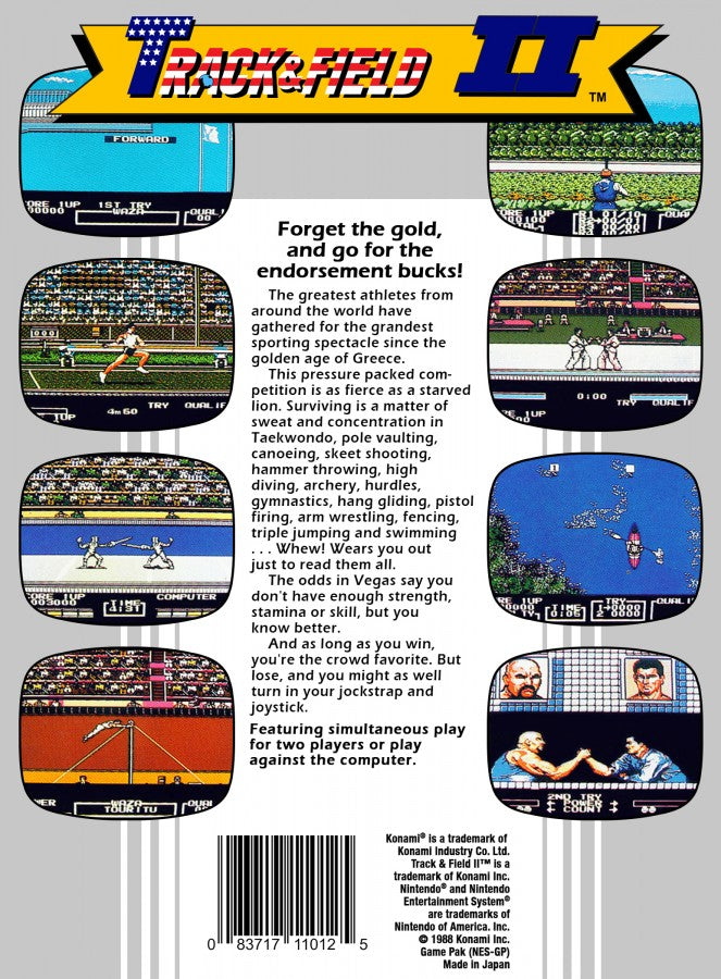 Track & Field II – Nintendo Entertainment System (NES)