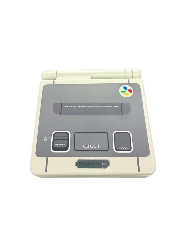 Game Boy Advance SP (GBA SP) [AGS-001] [Custom Super Famicom Shell] – Good Condition