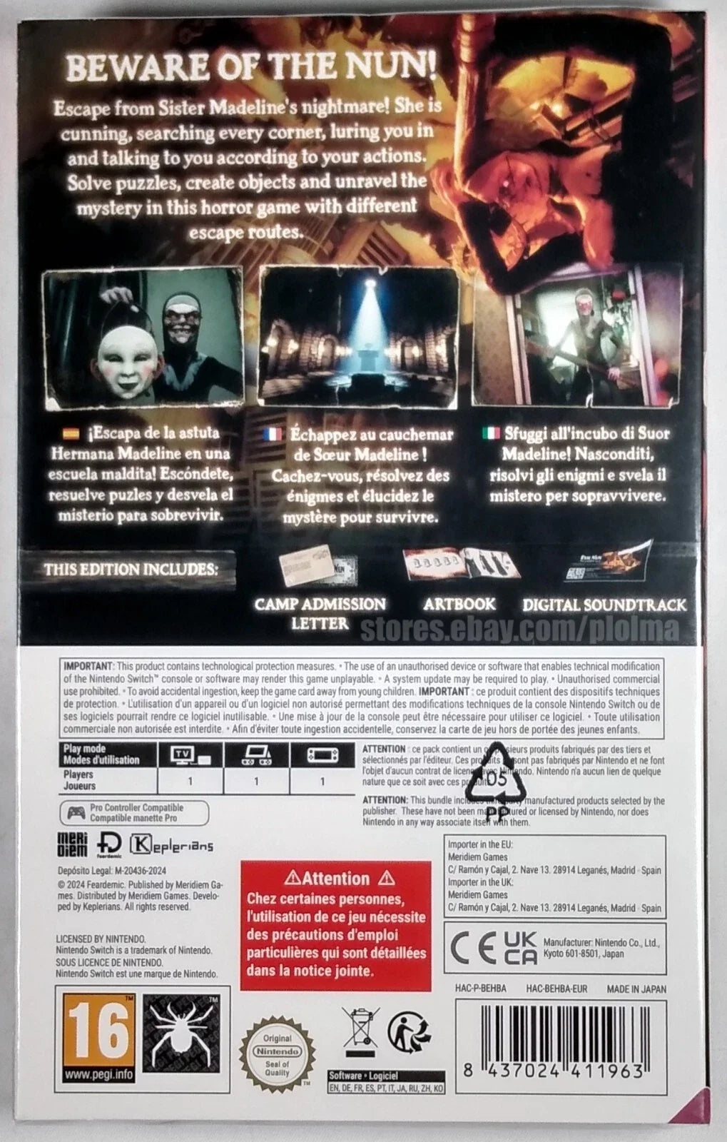 Evil Nun The Broken Mask [Unholy Edition] [PAL Import] – Nintendo Switch (NS)