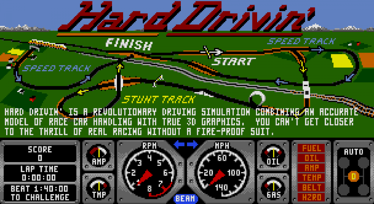Hard Drivin' – Sega Genesis (GEN)