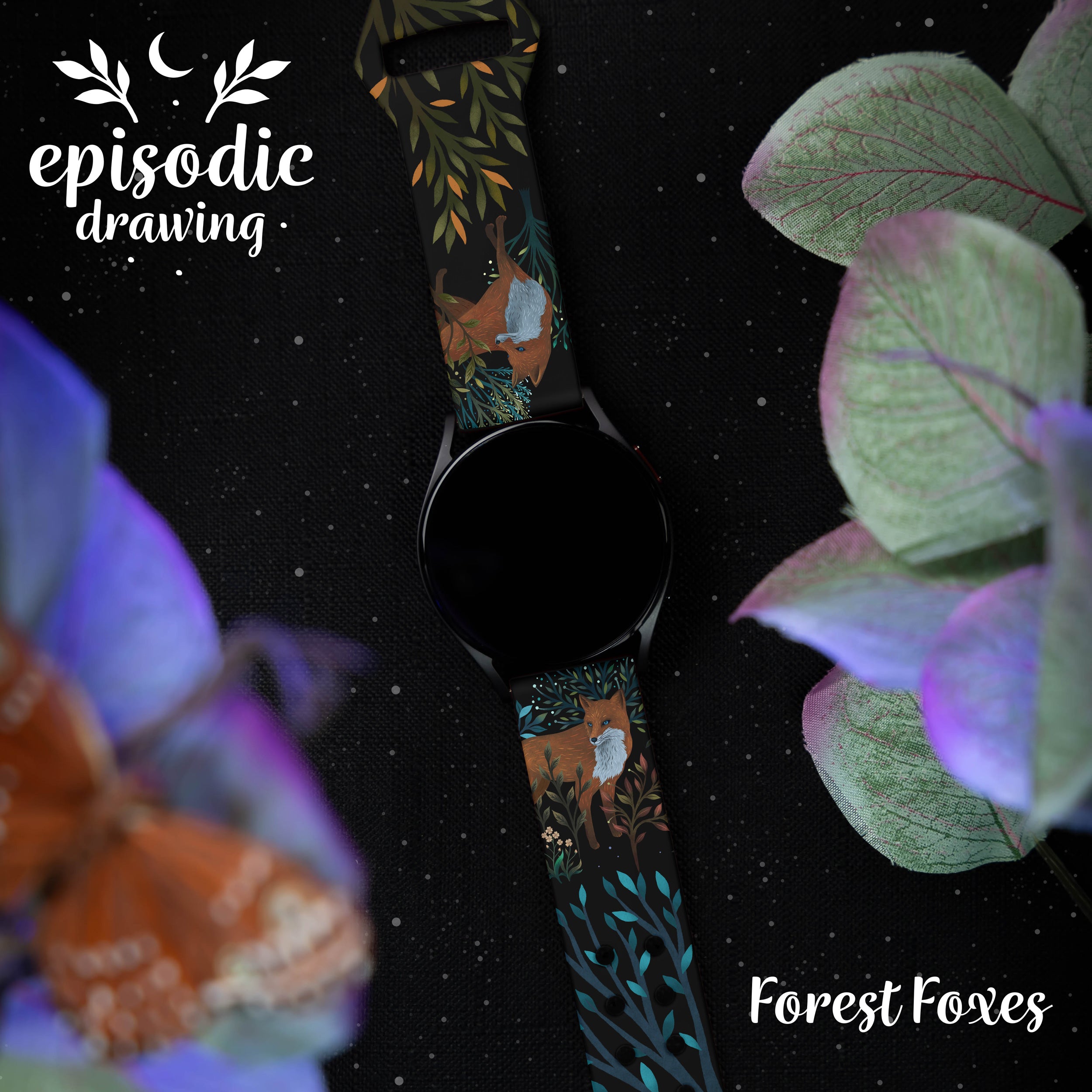 Episodic Drawing Enchanted Collection HD  Watchband for Samsung, Garmin, Fossil, and More