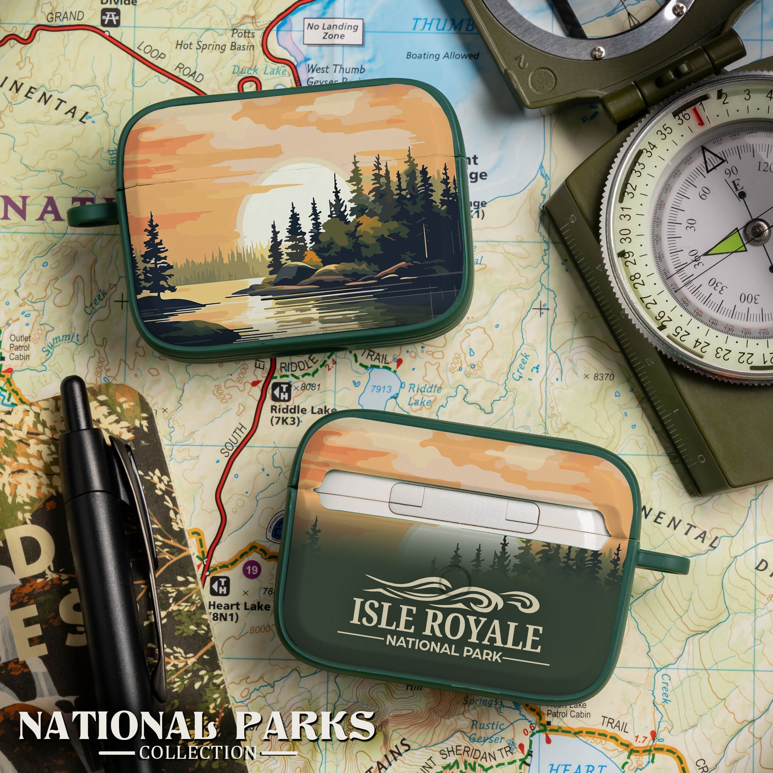 National Parks Isla Royale HDX Apple Airpods Pro 1 & 2 Case Cover