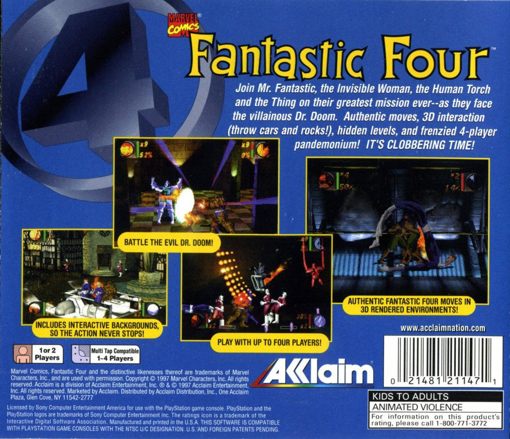 Fantastic Four – PlayStation 1 (PS1)
